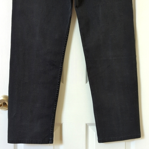 Liz Claiborne 90's Vintage High Waisted Relaxed Fit Straight Leg Jeans Black 12 - Picture 6 of 14